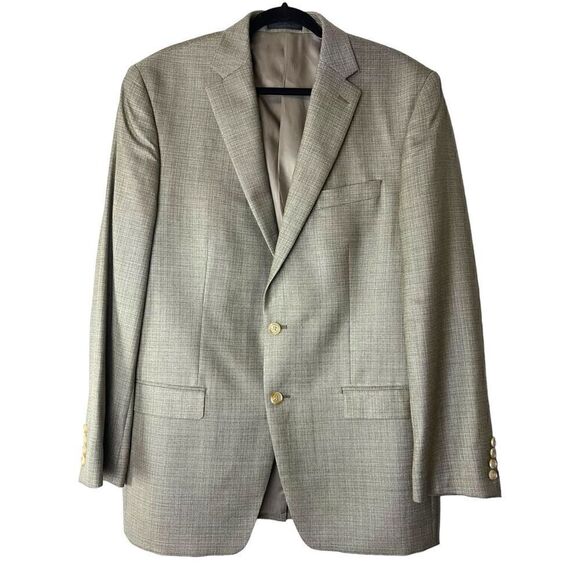 LRL Silk and‎ Wool Tall Size Tan Brown 44 Long Blazer - Picture 1 of 12